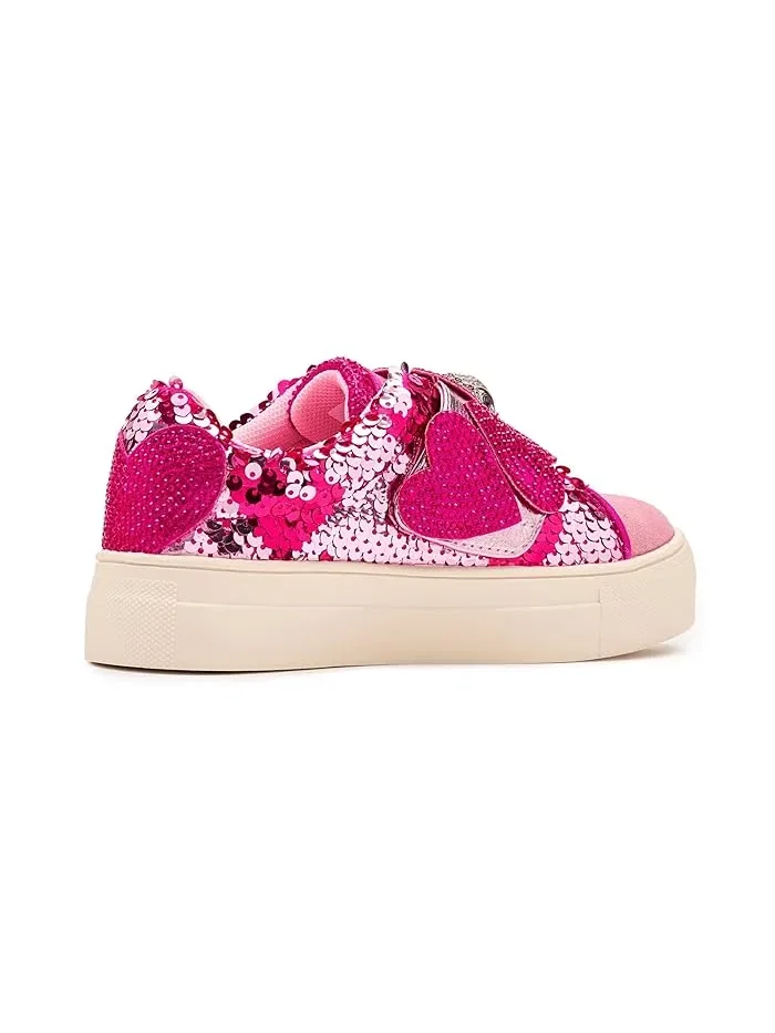 Кроссовки с блестками и бабочками Mini Laney Heart Strap Kurt Geiger London Kids — 4