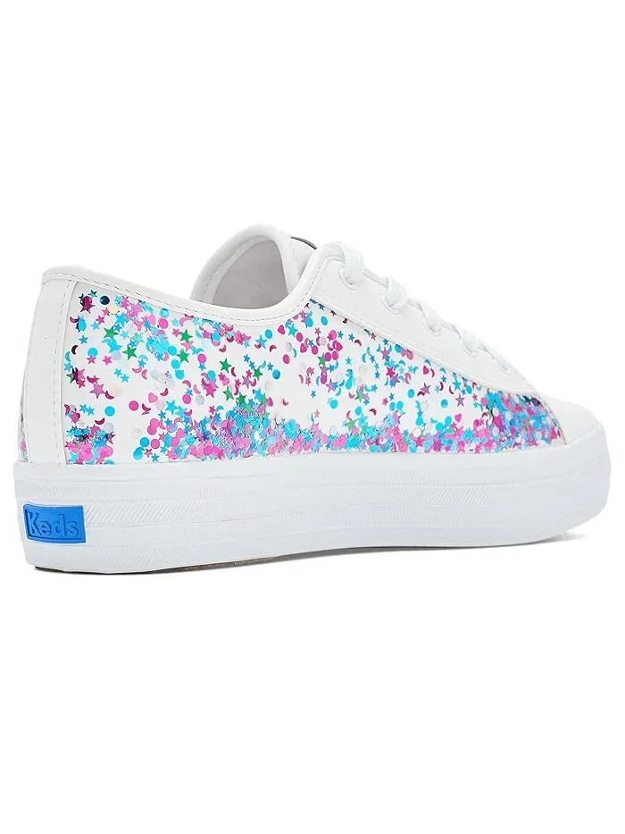 Кроссовки с блестками Triple Up Glitter Under Glass Keds Kids, Turquiose — 4