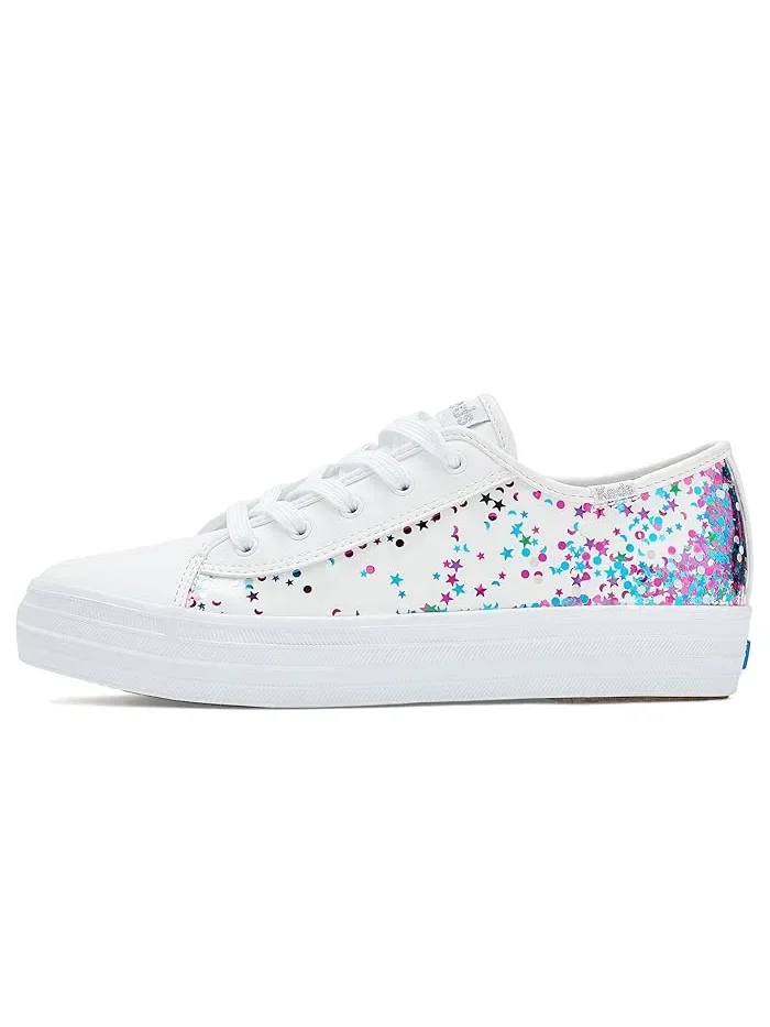 Кроссовки с блестками Triple Up Glitter Under Glass Keds Kids, Turquiose — 5