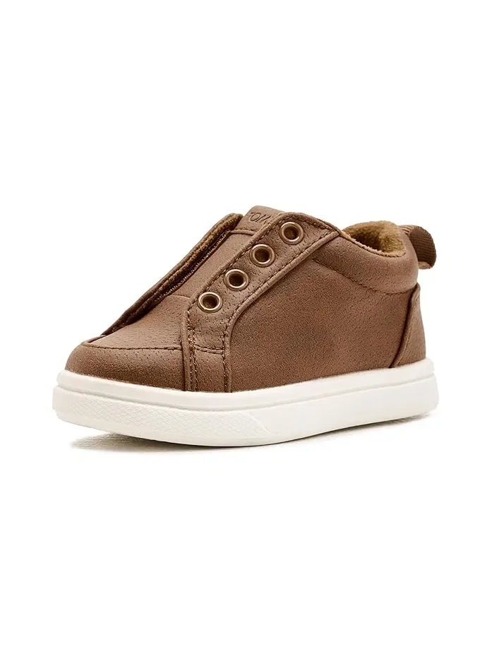 Кроссовки детские с застежкой-липучкой Cruz Mid TOMS Kids — коричневый