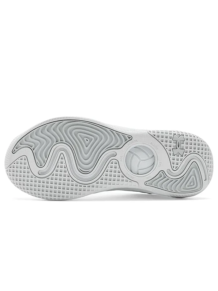 Кроссовки для волейбола Ace Low 2 Under Armour — изображение 5 из 5, белый/белый/серый