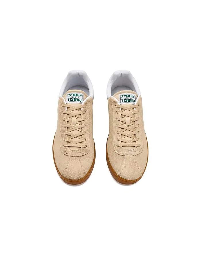 Кроссовки замшевые Baseshot Lacoste, Natural/Gum — 3