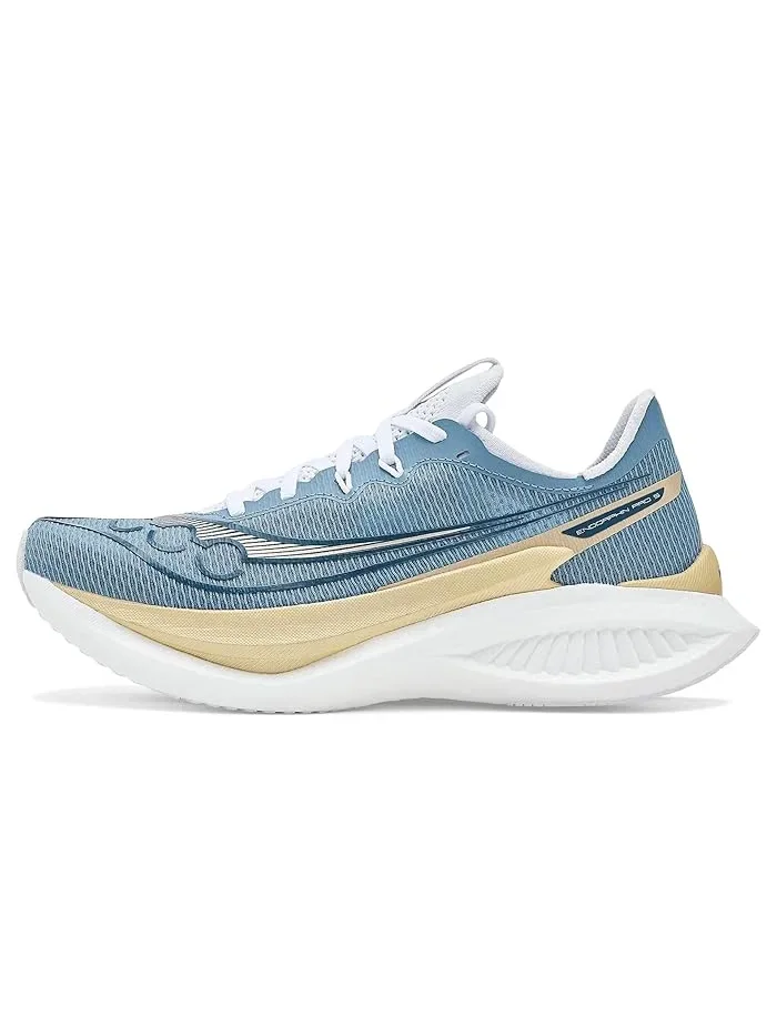 Кроссовки беговые с карбоновой пластиной Endorphin Pro 5 Saucony, Storm/Gilded — 5