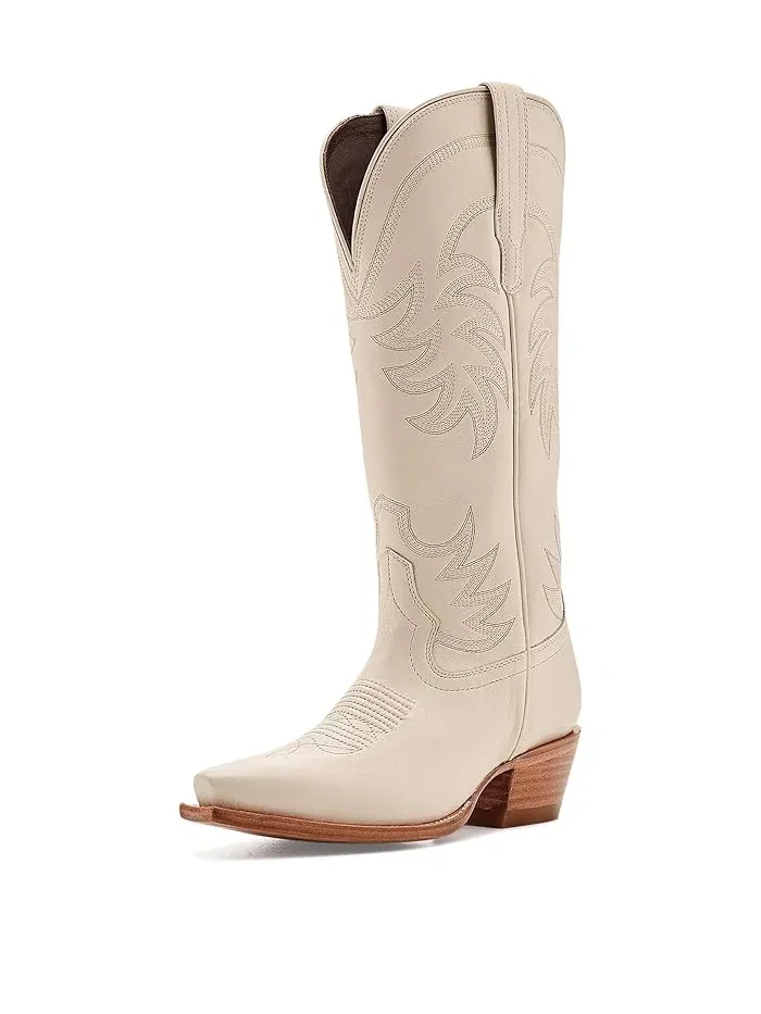 Сапоги женские Tecovas The Annie Wide Calf — бежевый