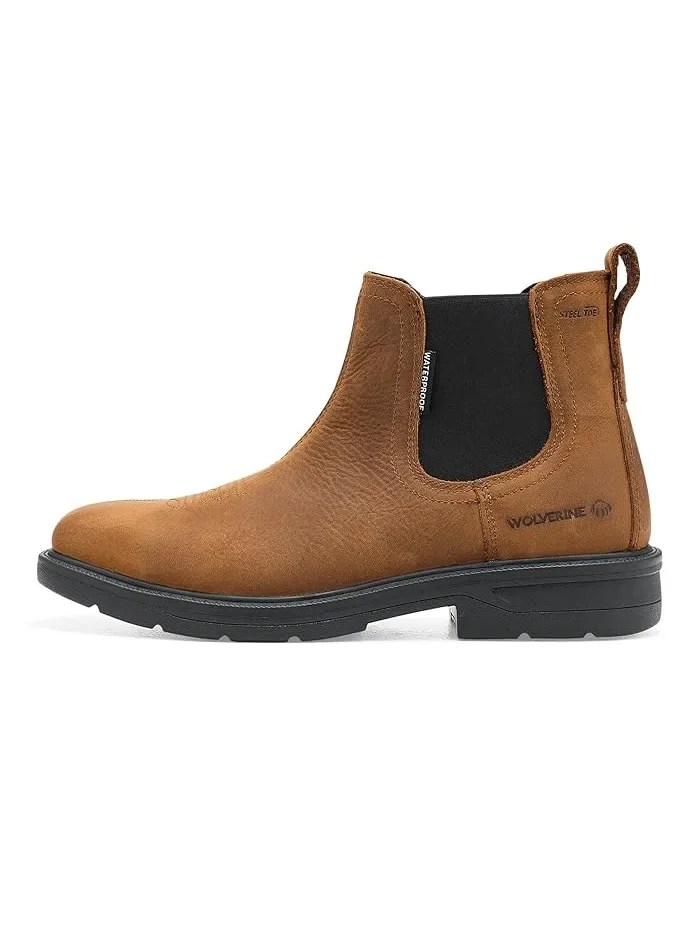 Ботинки рабочие Rancher Level Chelsea Slip-on стальной носок Wolverine — 5