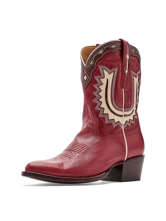 Ботинки с узором The Jolene Tecovas, Crimson/Bone — 1