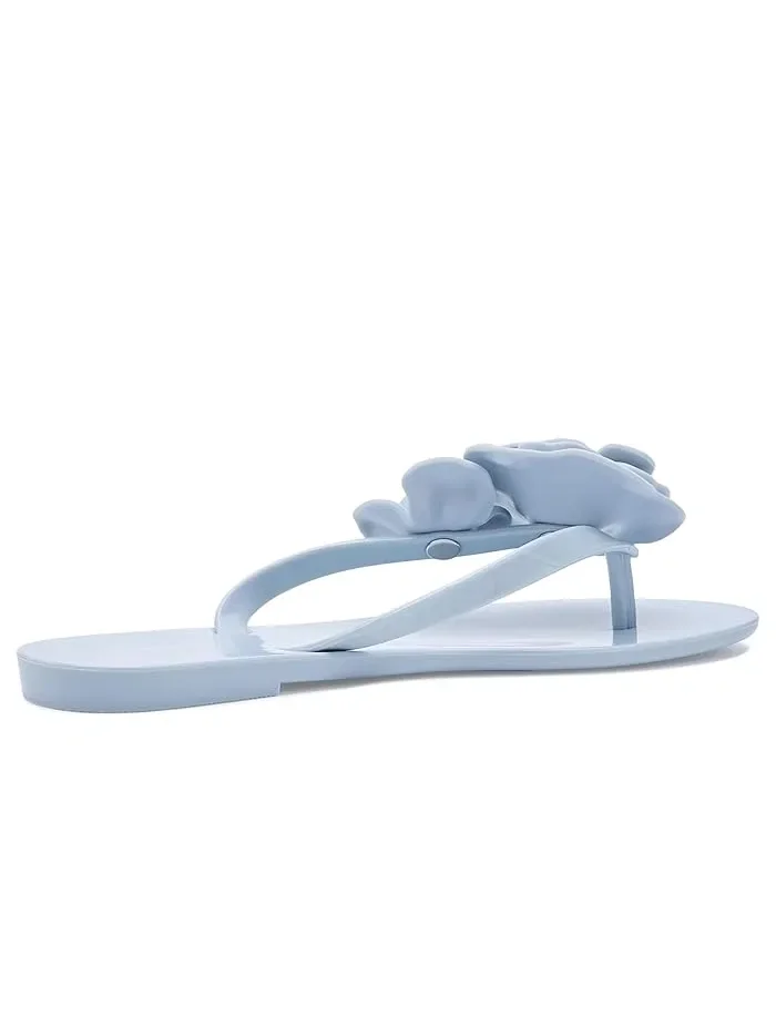 Сандалии с цветочным декором Harmonic Petals Mini Melissa — изображение 3 из 4, светлый синий
