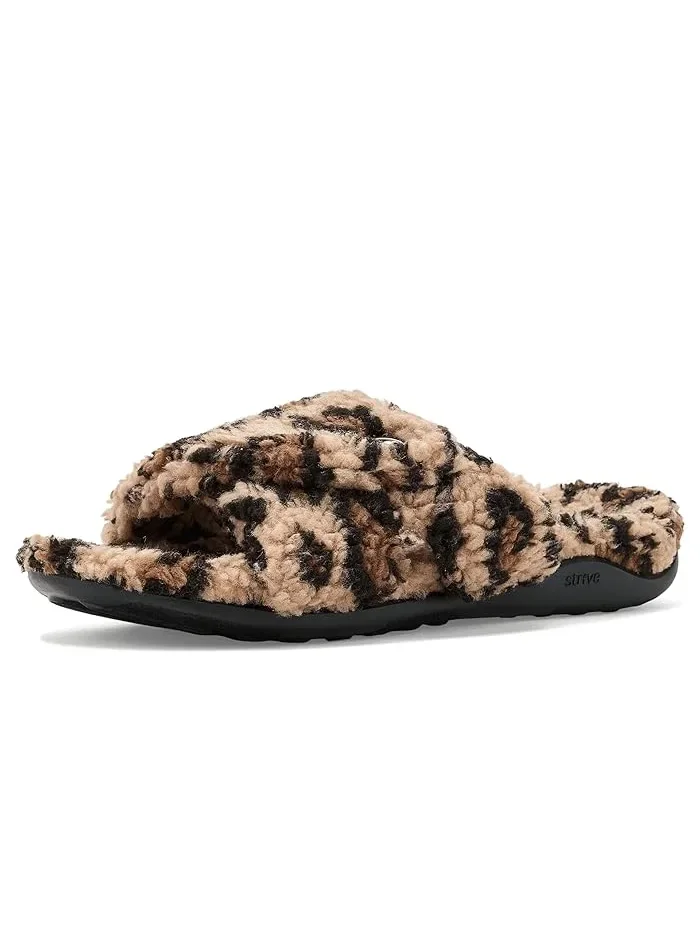 Тапочки с открытым носком Zoey Strive, Leopard — 2