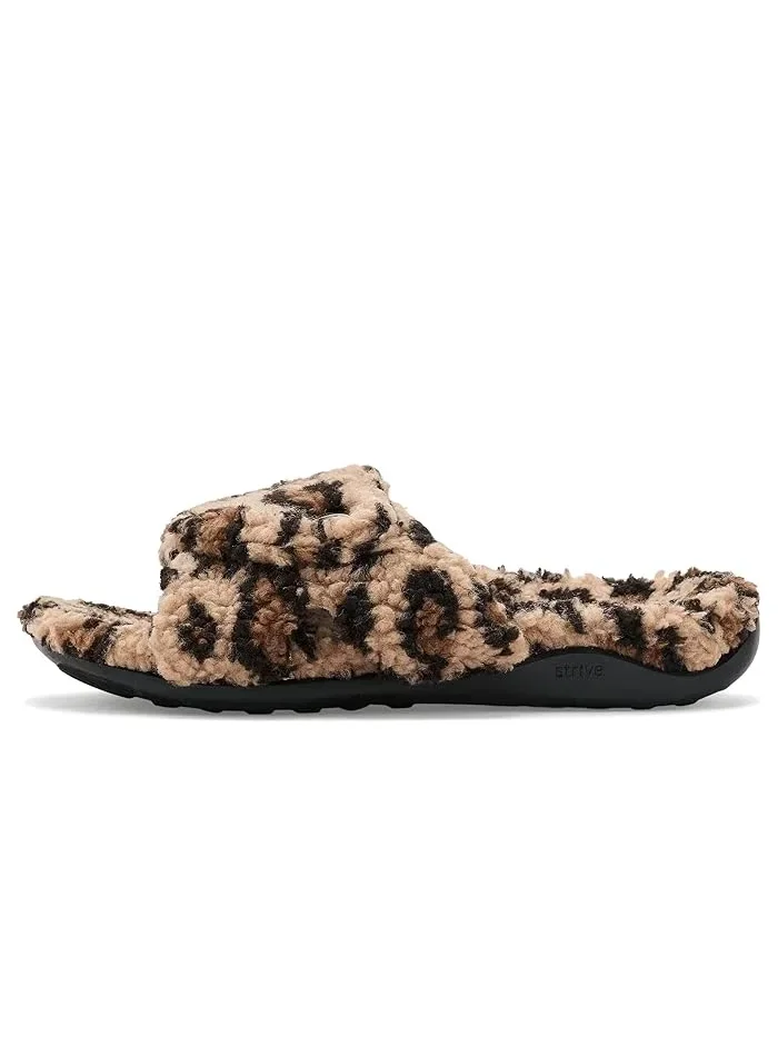 Тапочки с открытым носком Zoey Strive, Leopard — 5