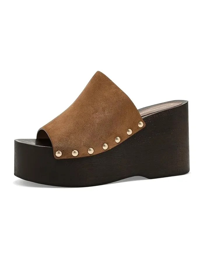 Клоги Kate Clog Slide Stuart Weitzman, Doe — 2