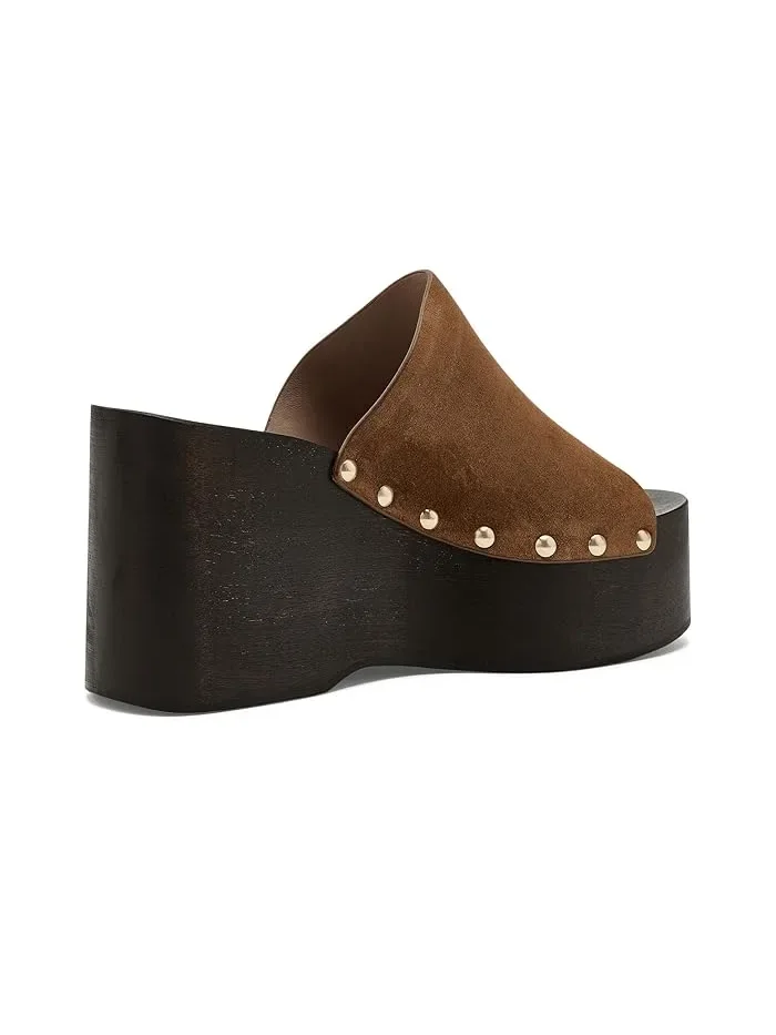 Клоги Kate Clog Slide Stuart Weitzman, Doe — 4