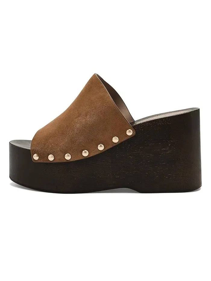 Клоги Kate Clog Slide Stuart Weitzman, Doe — 5