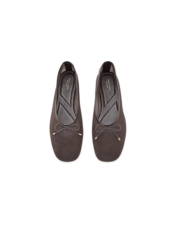 Балетки с квадратным носом Poppi rag & bone, Mocha Mesh — 3