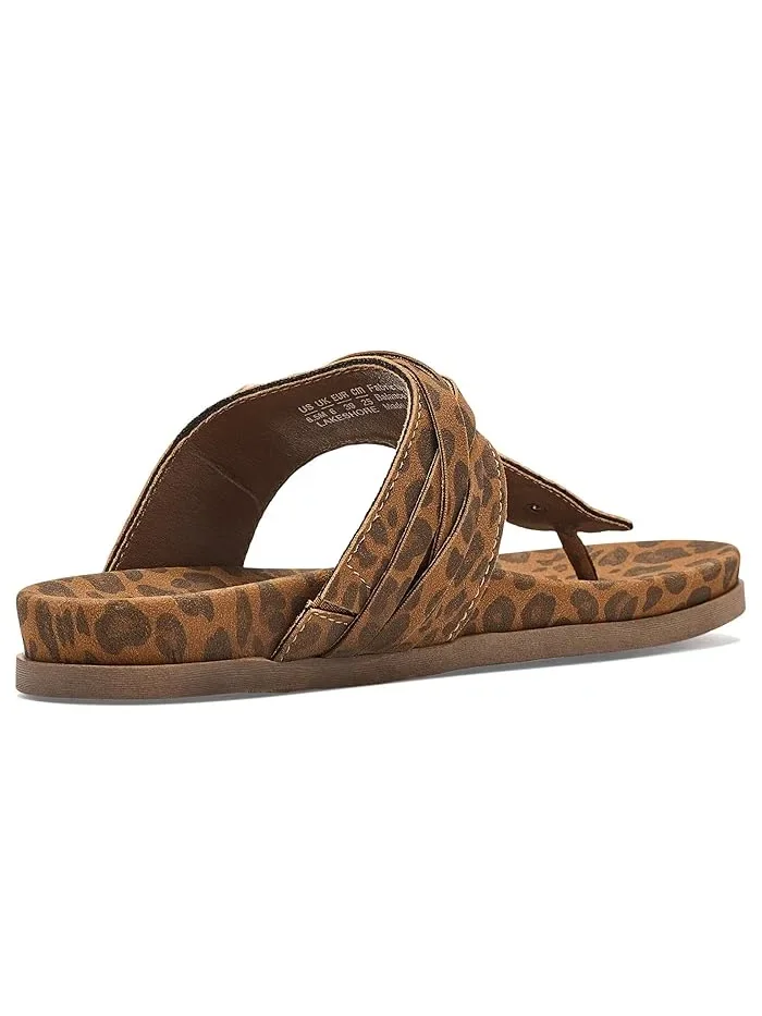Сандалии-вьетнамки с пряжкой Lakeshore Blowfish Malibu, Leopard — 4