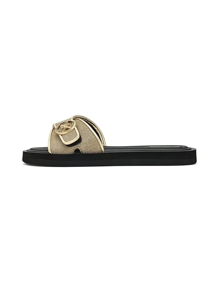 Сандалии с логотипом MK Pool MICHAEL Michael Kors — изображение 5 из 5, бледный золотистый