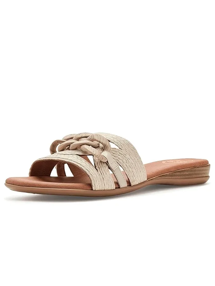 Сандалии с цепочкой Neela Andre Assous, Vanilla Raffia — 1