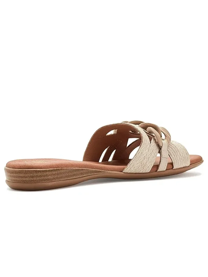 Сандалии с цепочкой Neela Andre Assous, Vanilla Raffia — 4