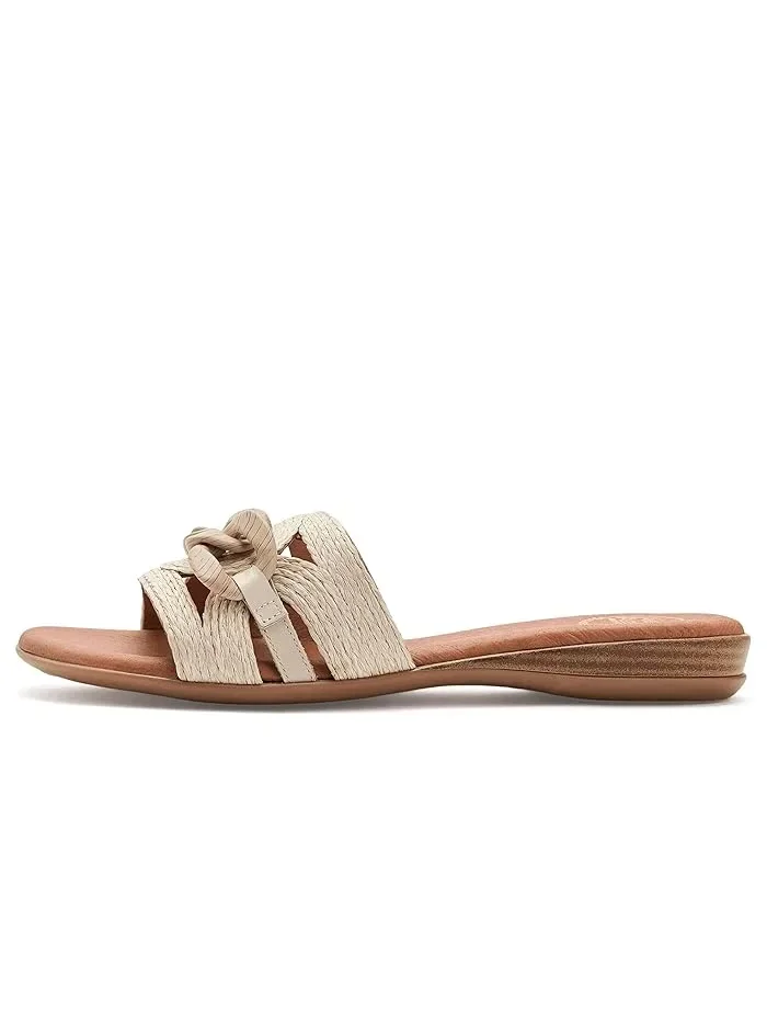 Сандалии с цепочкой Neela Andre Assous, Vanilla Raffia — 5