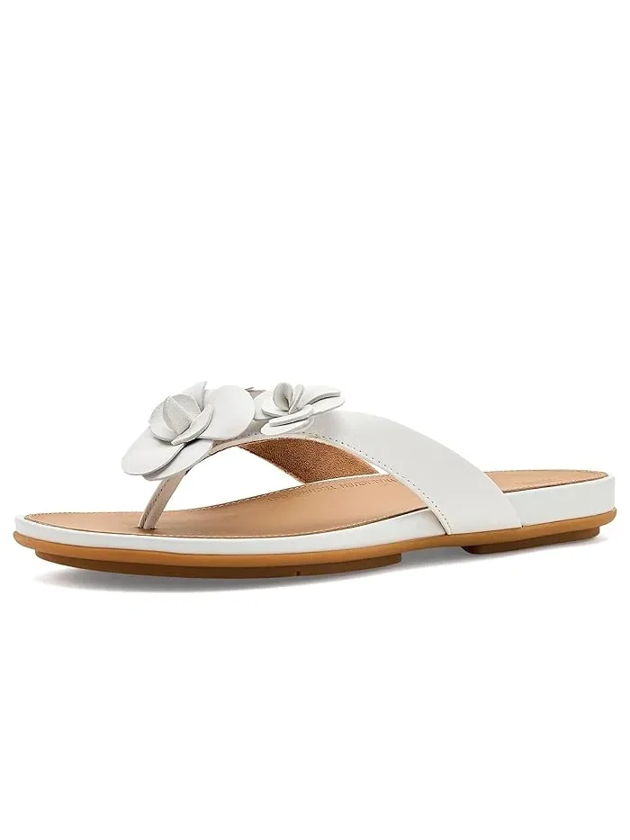 Сандалии FitFlop Gracie Flower Leather Flip-flops — 1