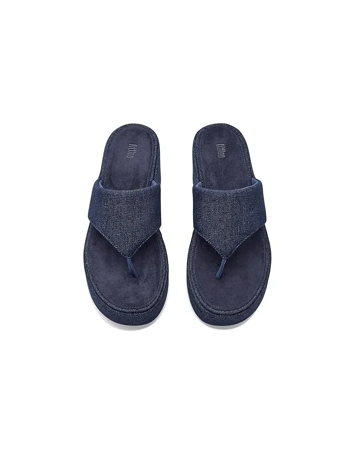 Сандалии FitFlop на танкетке джинсовые — 3