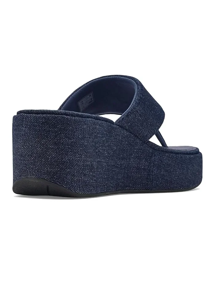 Сандалии FitFlop на танкетке джинсовые — 4