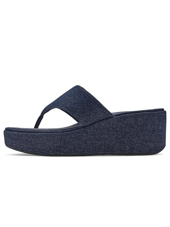 Сандалии FitFlop на танкетке джинсовые — 5