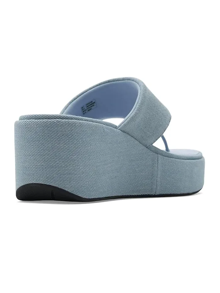 Босоножки с каблуком Platfforms Denim Wedge FitFlop — 4