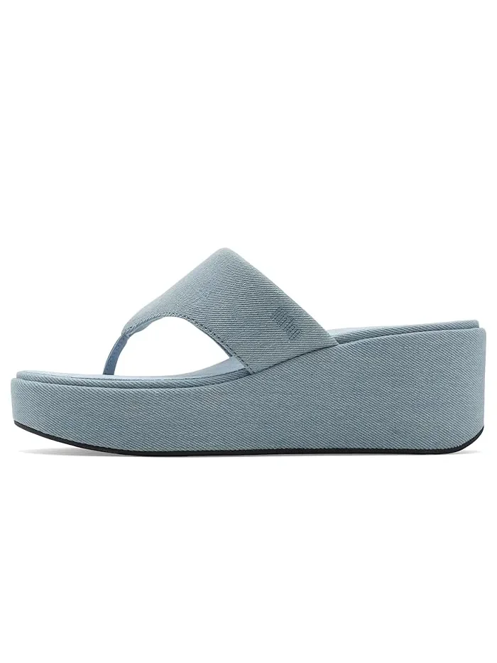 Босоножки с каблуком Platfforms Denim Wedge FitFlop — 5