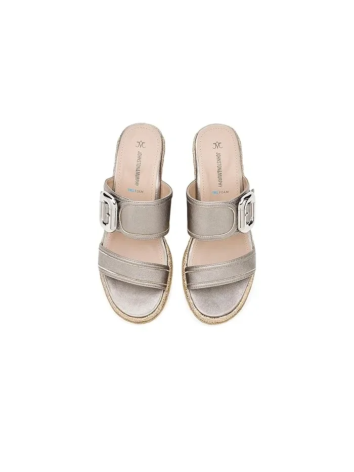 Туфли на каблуке Addison с ремешком Johnston & Murphy, Light Bronze Metallic Italian Sheepskin — 3