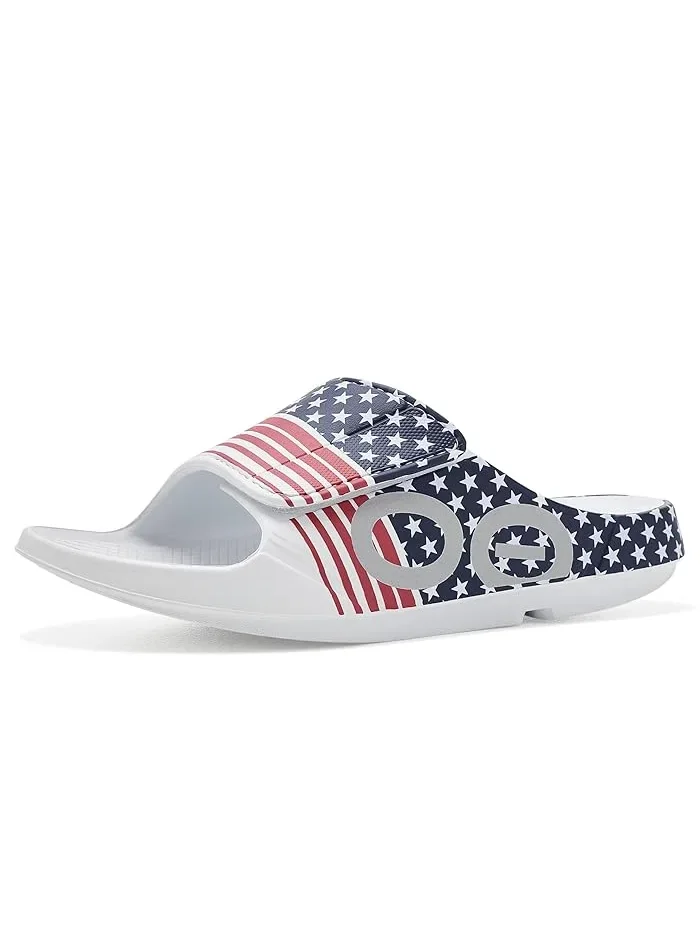 Сандалии спортивные Ooaah Sport Slide Limited OOFOS, Stars and Stripes — 1