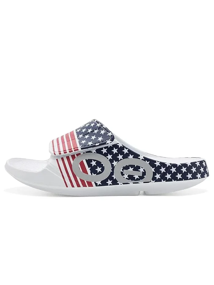 Сандалии спортивные Ooaah Sport Slide Limited OOFOS, Stars and Stripes — 5