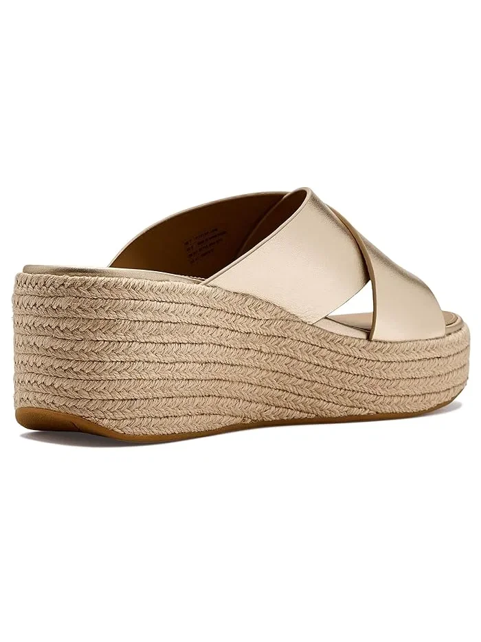 Сандалии кожаные на танкетке Platfforms Espadrille FitFlop — 4