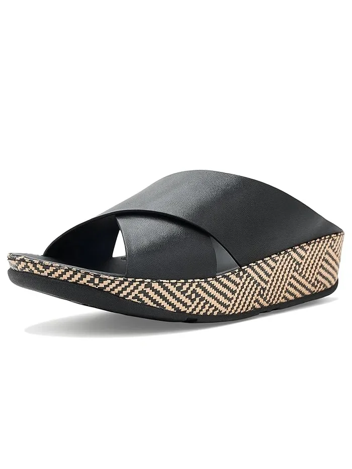 Сандалии Lulu Lux Graphic-weave Leather Cross Slides FitFlop — 1