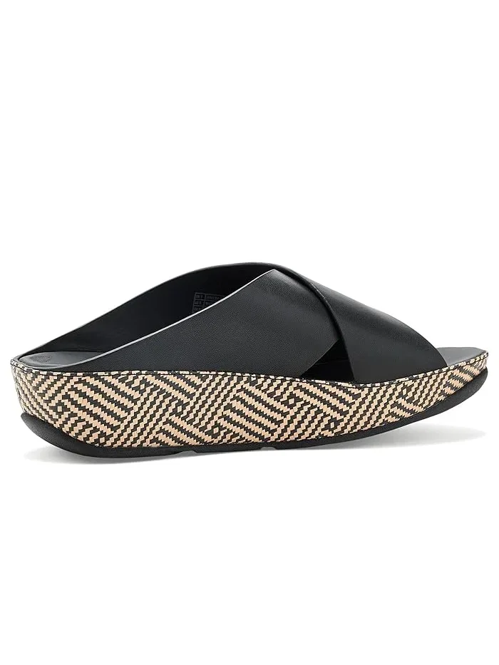 Сандалии Lulu Lux Graphic-weave Leather Cross Slides FitFlop — 4