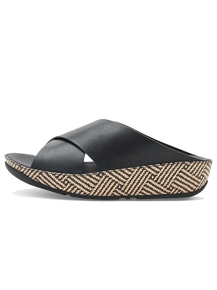 Сандалии Lulu Lux Graphic-weave Leather Cross Slides FitFlop — 5