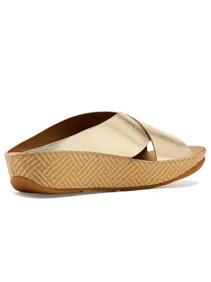 Сандалии Lulu Lux Graphic-weave Leather Cross Slides FitFlop — 4