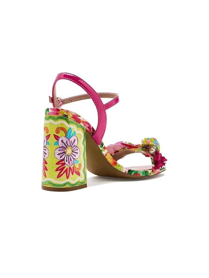 Босоножки на каблуке с цветочным декором Masen Blue by Betsey Johnson — 4
