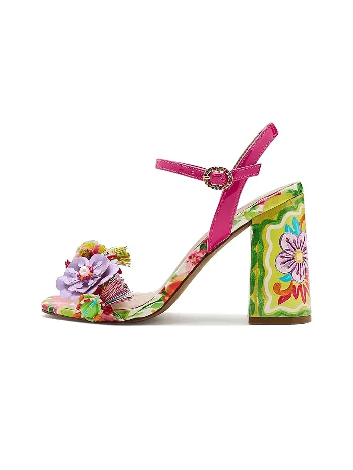 Босоножки на каблуке с цветочным декором Masen Blue by Betsey Johnson — 5