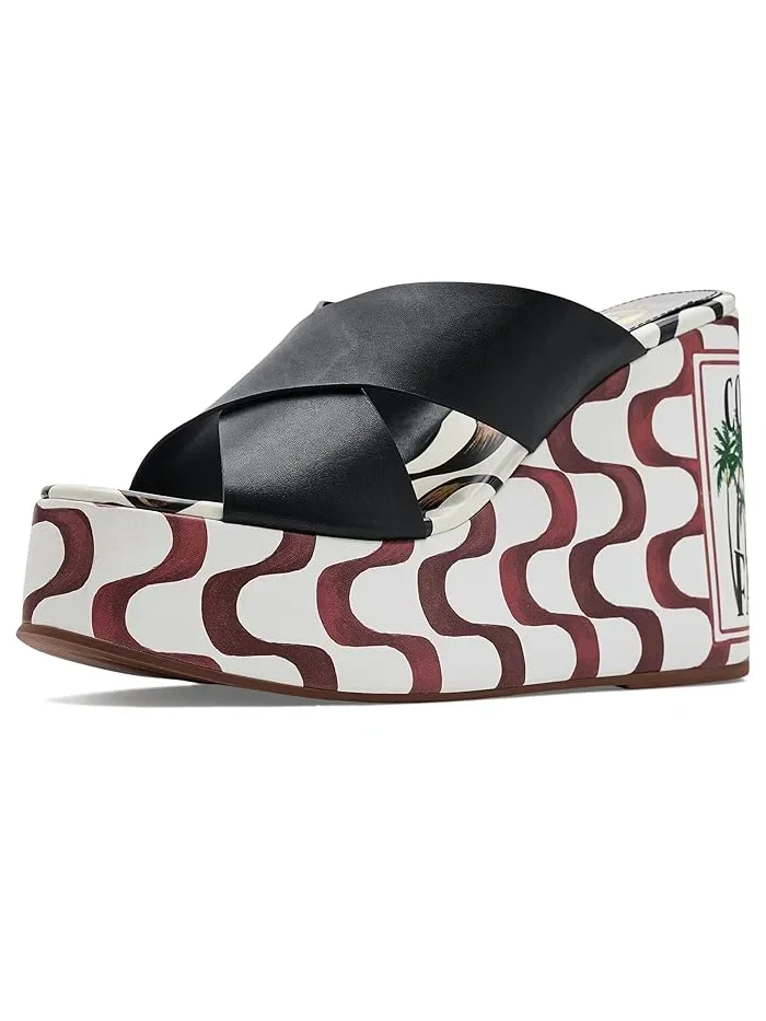 Босоножки на каблуке Copacabana Wedge Sandals FARM Rio — черный