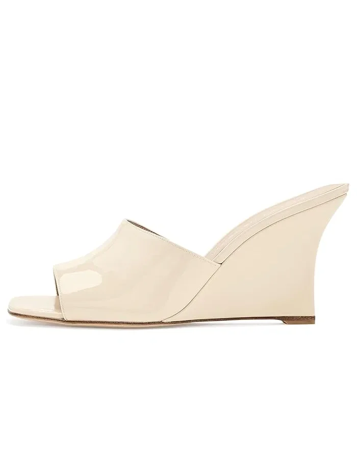 Туфли Vinnie Wedge Mule 85 Stuart Weitzman, Linen — 5