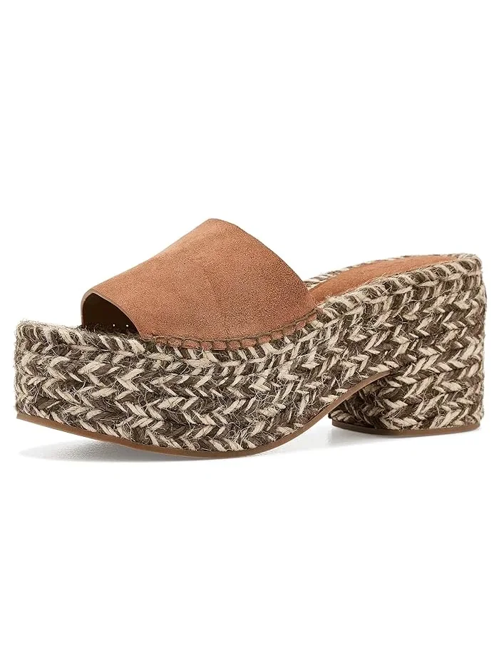 Босоножки на платформе Platform Espadrille Sandals FARM Rio — коричневый