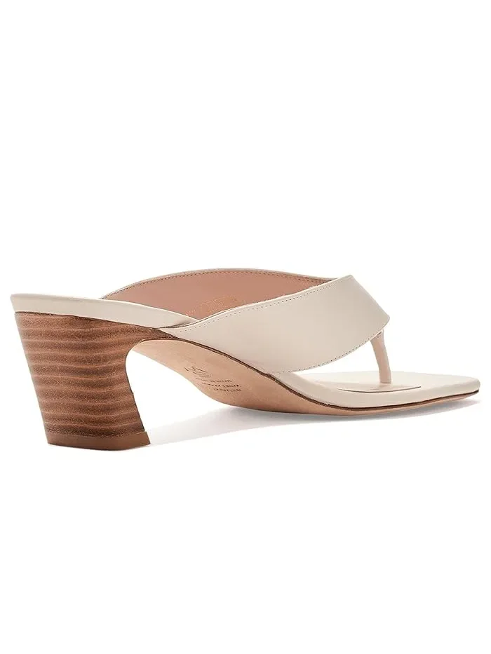 Босоножки с каблуком Stassi Thong 50 Stuart Weitzman, Linen/New Camel — 4