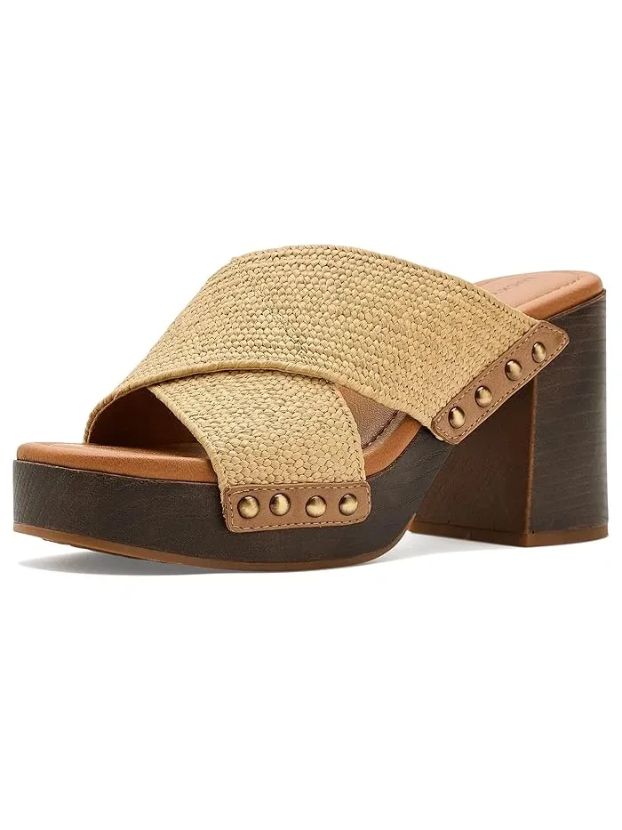 Босоножки на каблуке с перекрестными ремешками Casyna Lucky Brand — 1