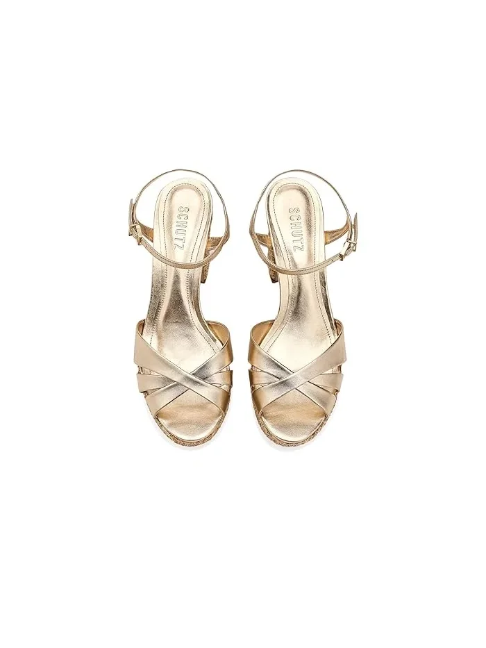 Босоножки на платформе Keefa Raffia Schutz — 3