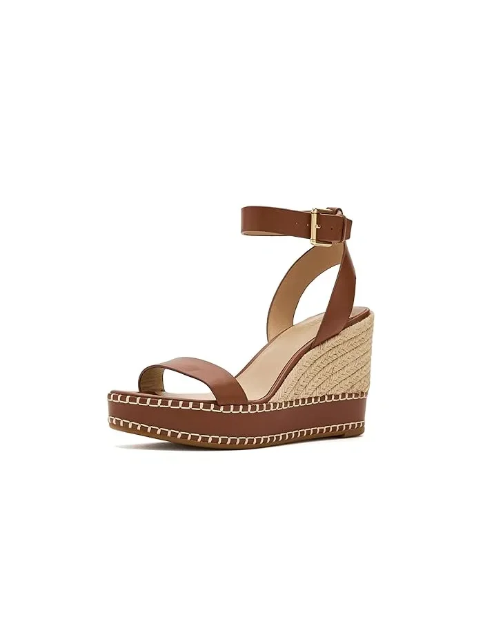 Босоножки на каблуке Hilarie Leather Espadrille Lauren Ralph Lauren — 1