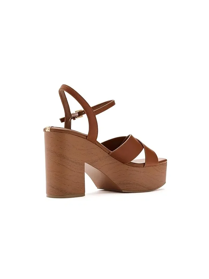 Туфли-лодочки с каблуком Qeelin GUESS, Dark Natural Leather — 4