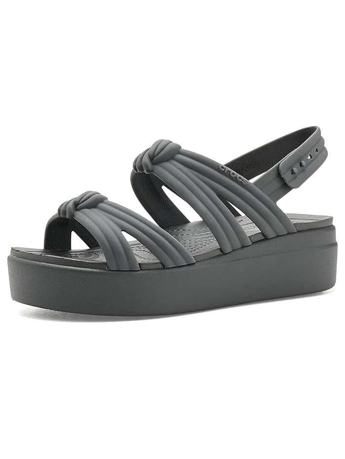 Босоножки на платформе Brooklyn Knot Low Wedge Crocs, Carbon Knot — 2