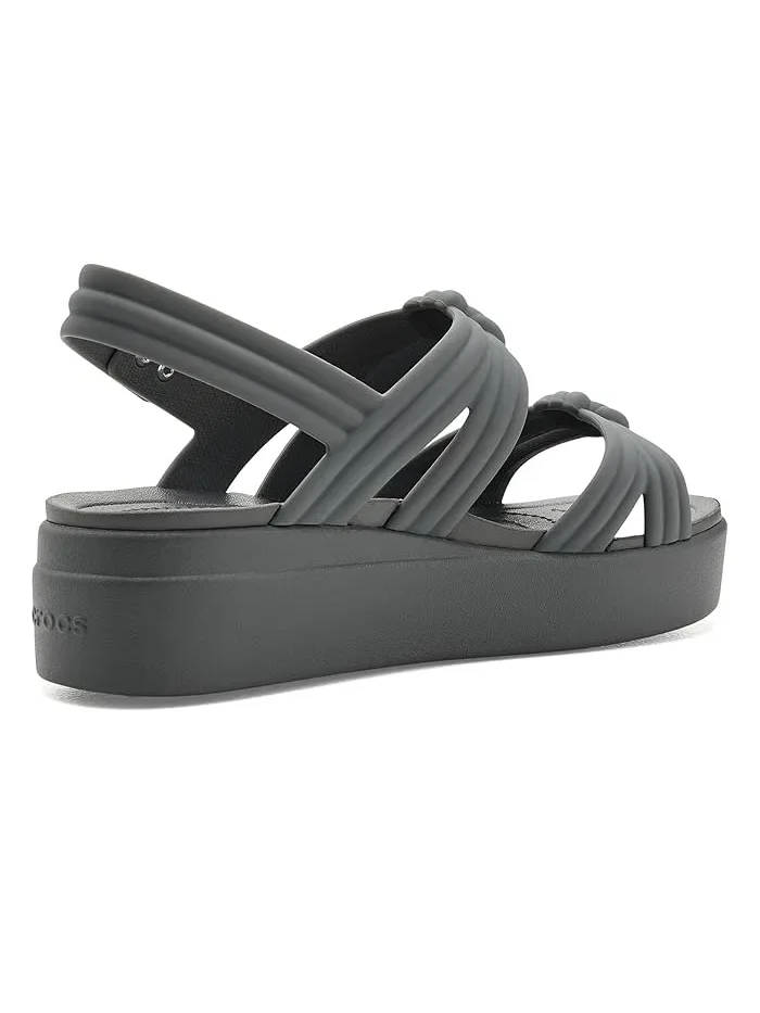 Босоножки на платформе Brooklyn Knot Low Wedge Crocs, Carbon Knot — 4