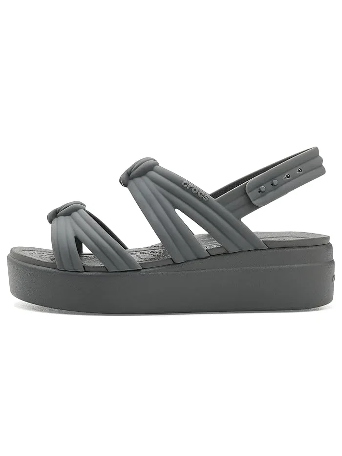 Босоножки на платформе Brooklyn Knot Low Wedge Crocs, Carbon Knot — 5