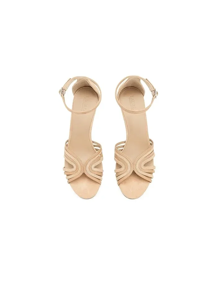Босоножки на каблуке Allie из замши и кожи Lauren Ralph Lauren — 3